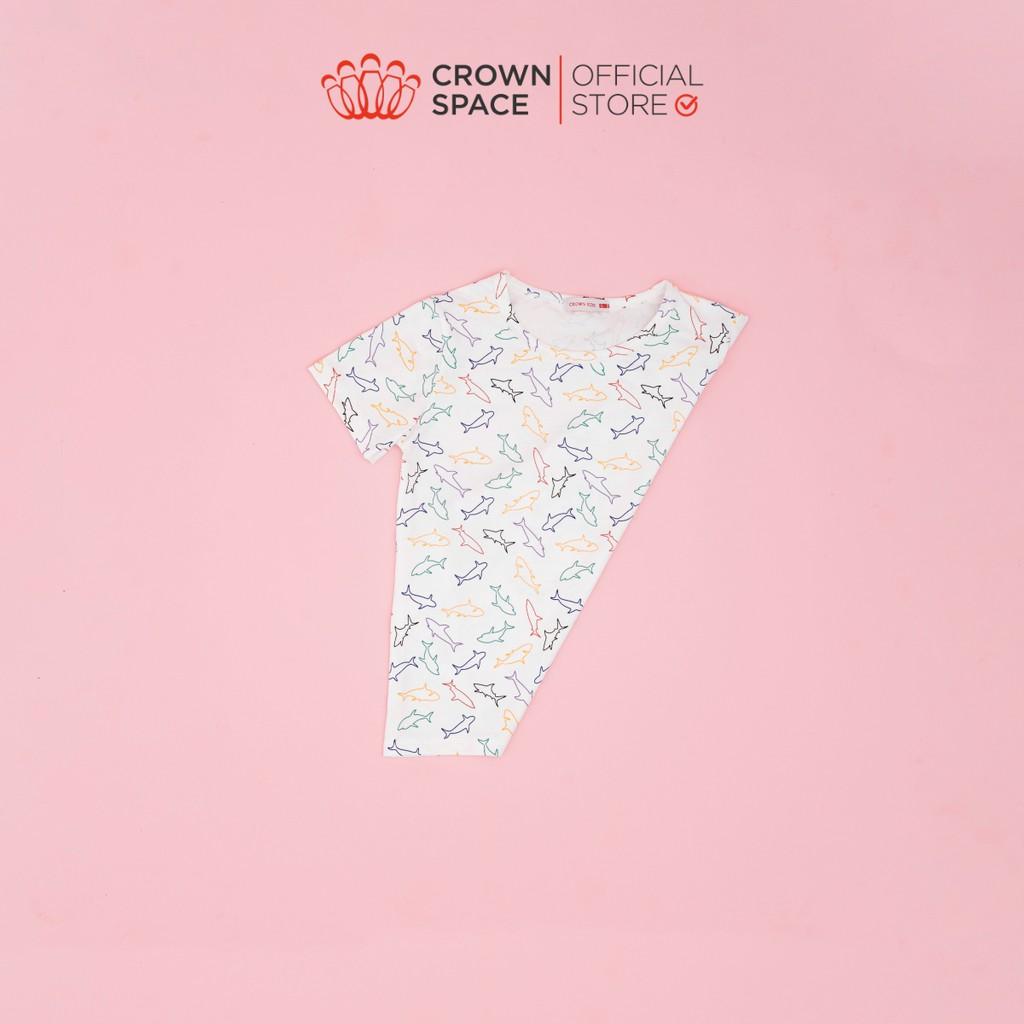 Áo Phông Bé Trai Màu Cam Crown Kids Fashion CKBS2110701.OR TShirt Vải Cotton Thoáng Mát Từ Size 3-7