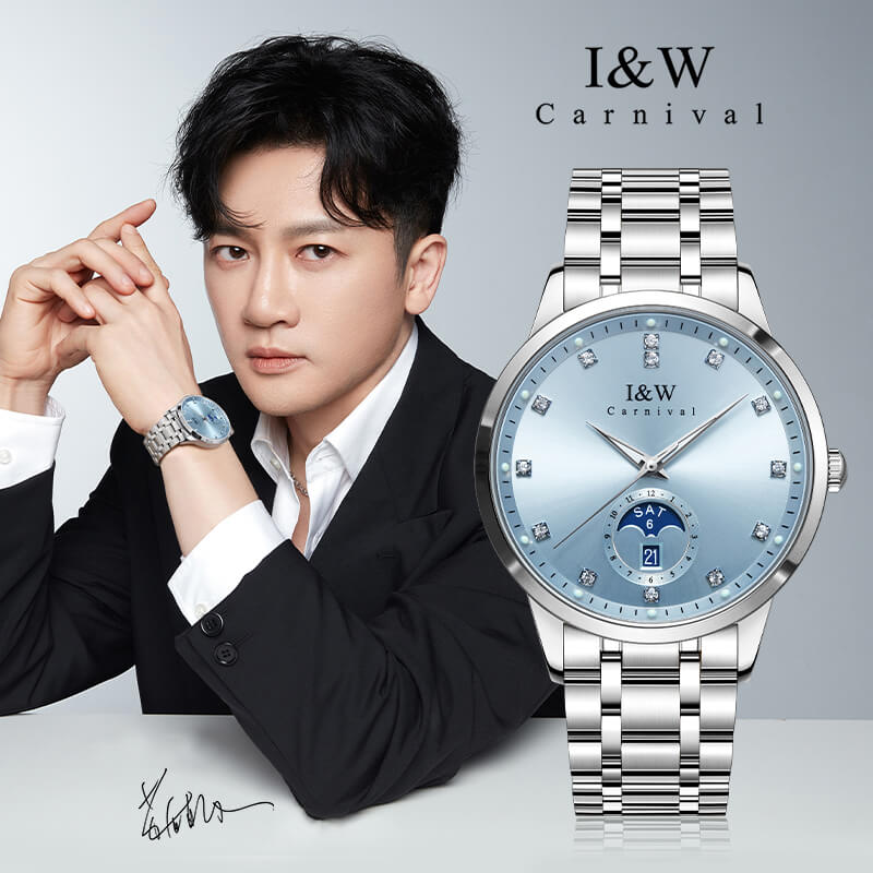 Đồng hồ nam chính hãng IW Carnival  IW625G-4 ,kính sapphire,chống xước,chống nước 50m,Bh 24 tháng,máy cơ (automatic)