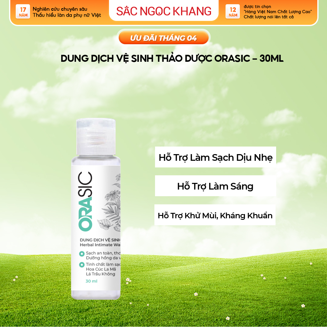 [SIZE DU LỊCH] Dung dịch vệ sinh Orasic (30g) kháng khuẩn thiên nhiên
