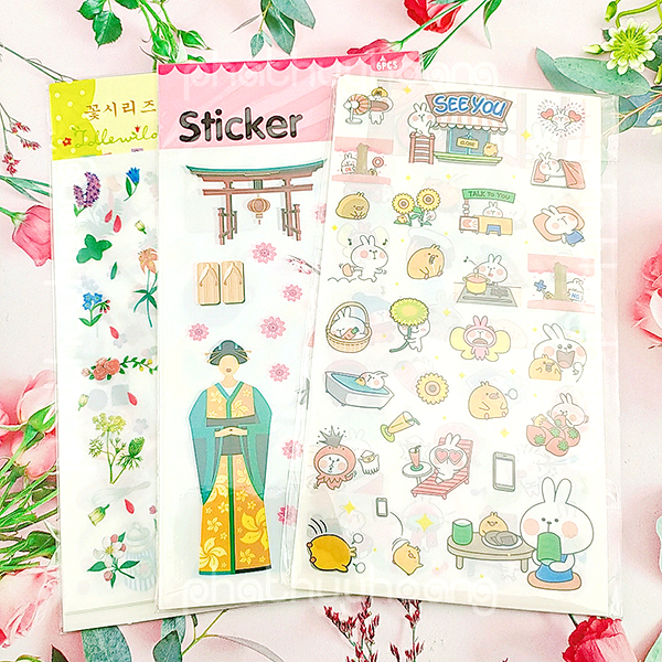 Sticker washi tape nhiều hình cute nhỏ gọn giá siêu tốt thích hợp trang trí sổ tay, tập vở