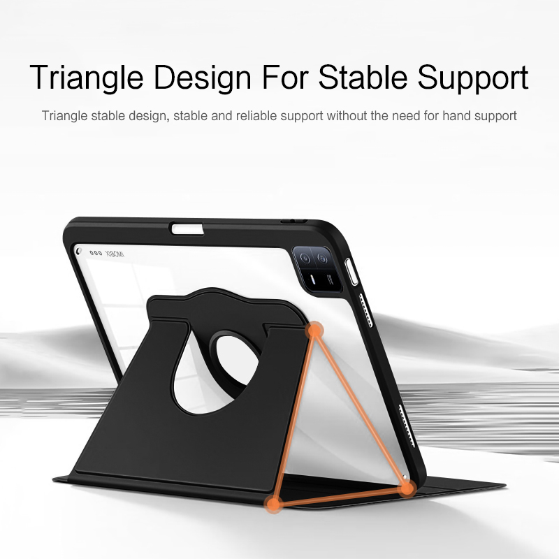 Bao Da Xoay 360° Dành Cho Xiaomi Mi Pad 6 và Mi Pad 6 Pro Da TPU cao cấp, Xoay tròn dựng ngang và dọc, Bên trong có khay đựng bút tiện lợi