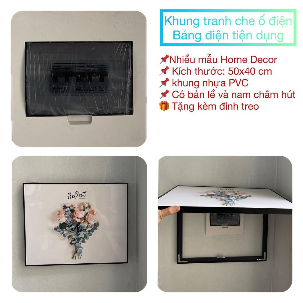 Tranh Che Ổ Điện Tráng Gương 50 cm x 40 cm Mẫu Ngang Tranh che ổ điện tủ điện tráng gương - Mẫu 11 - Dọc
