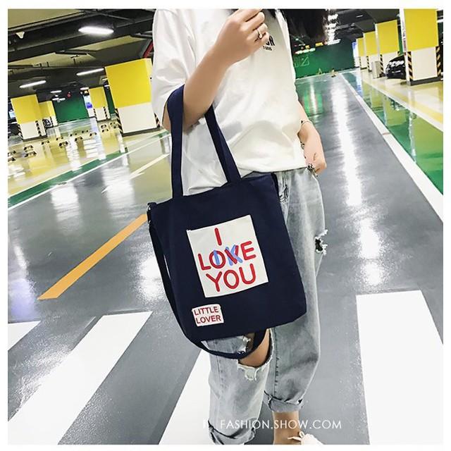 Túi Thời Trang Tote 5 Màu - I LOVE YOU