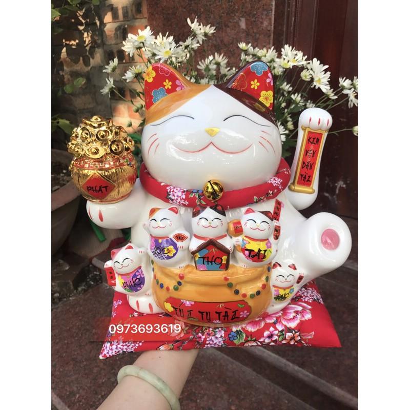 GIÁ HỦY DIỆT Mèo thần tài vẫy tay – Đại Phú Đại Quý 25cm bản Việt