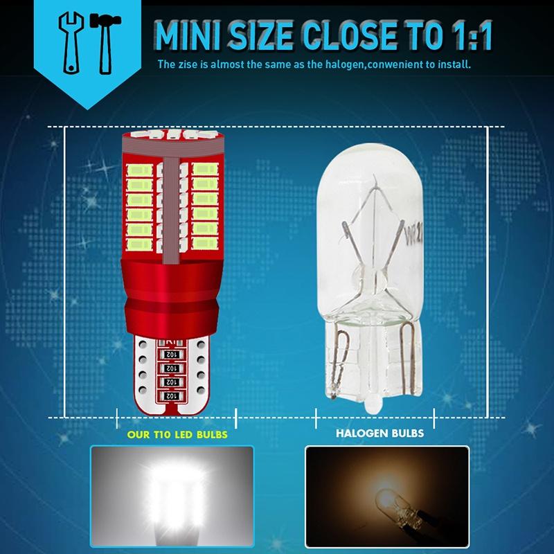 2x T10 LED W5W Canbus Đèn pha Bulb Đèn chiếu sáng bên trong xe Đèn chiếu sáng đỗ xe Đèn mái vòm Phụ kiện điện tử