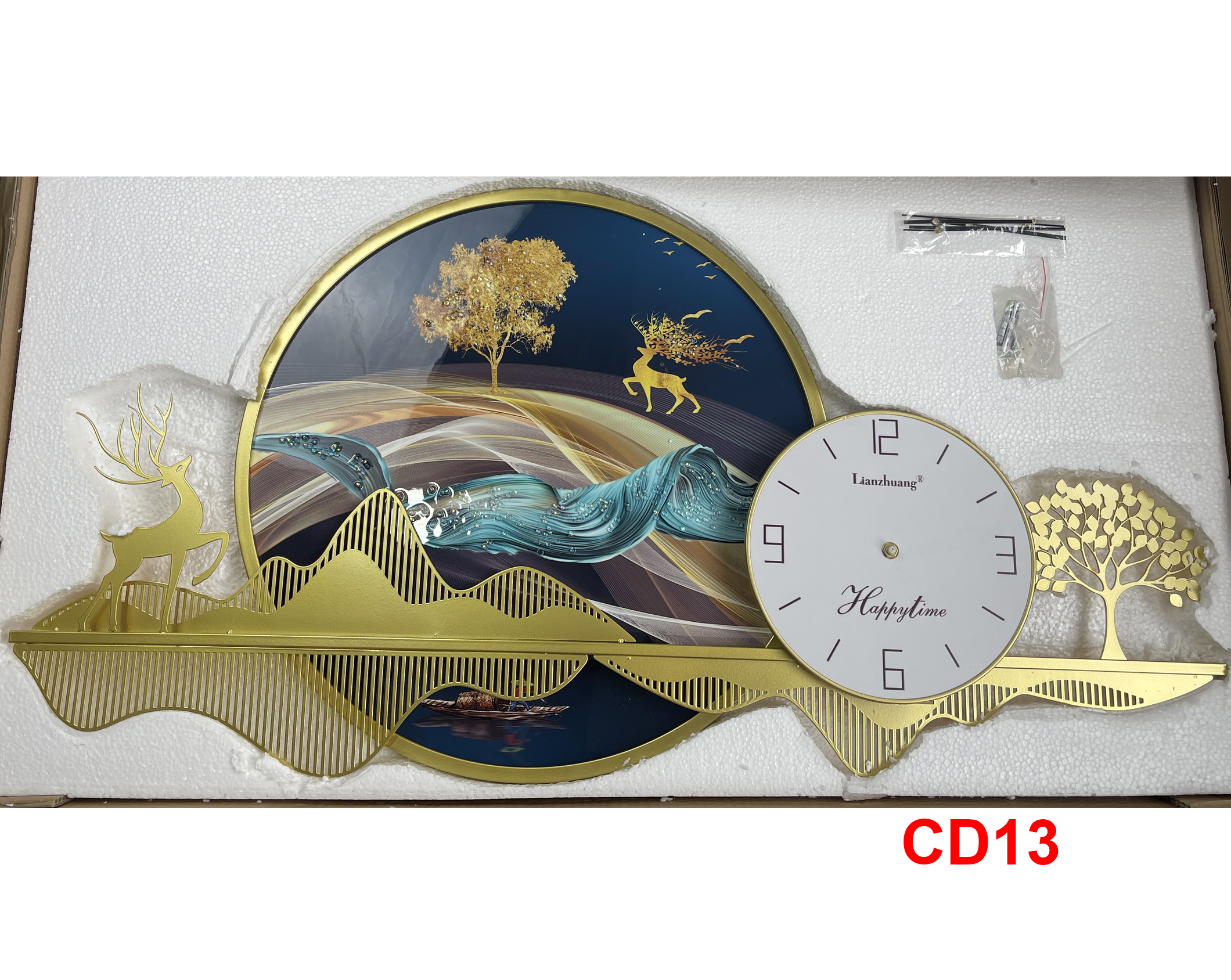 Đồng hồ treo tường trang trí decor CD13 kích thước 100 x 65 cm
