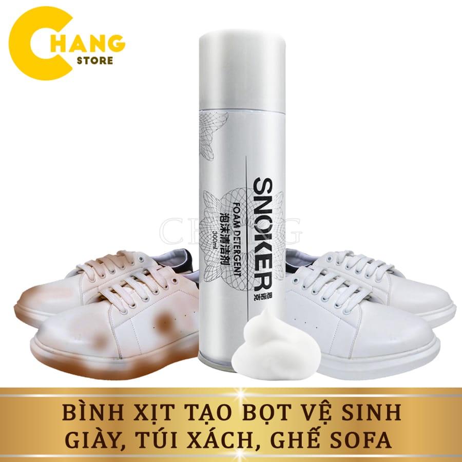 Chai Vệ Sinh Giày, Bình Xịt Tạo Bọt Tuyết Snoker Làm Sạch Và Tẩy Trắng Giày Dép, Túi Xách, Ghế Sofa, Đồ Da