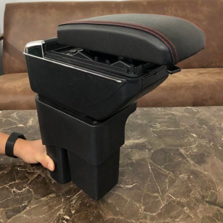 Hộp tỳ tay xe hơi, ô tô cao cấp Kia Soluto tích hợp 7 cổng USB: DUSB-SLT