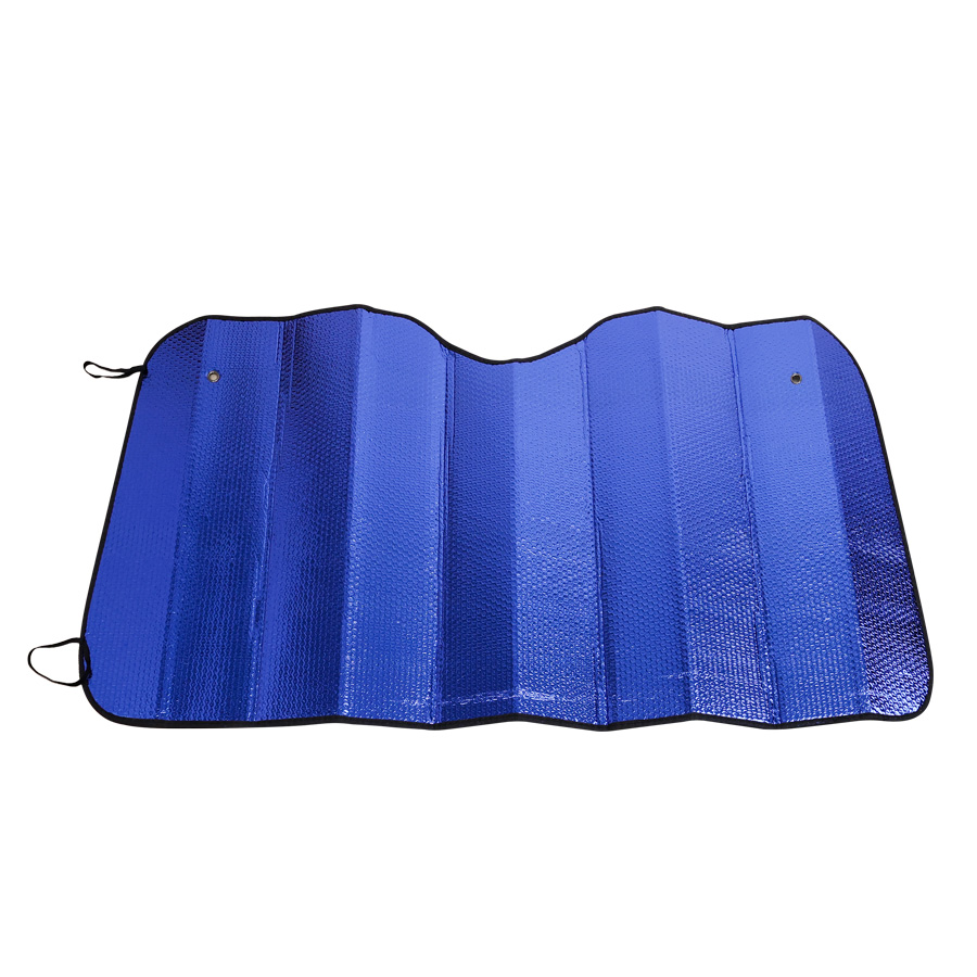 Tấm Che Nắng Ô Tô Xốp Cách Nhiệt Loại Dài Gấp Gọn Màu Lam Phủ Bạc Cho Kính Lái Và Kính Sau CIND CD-F001 (70x145cm) - Nhập Khẩu Chính Hãng