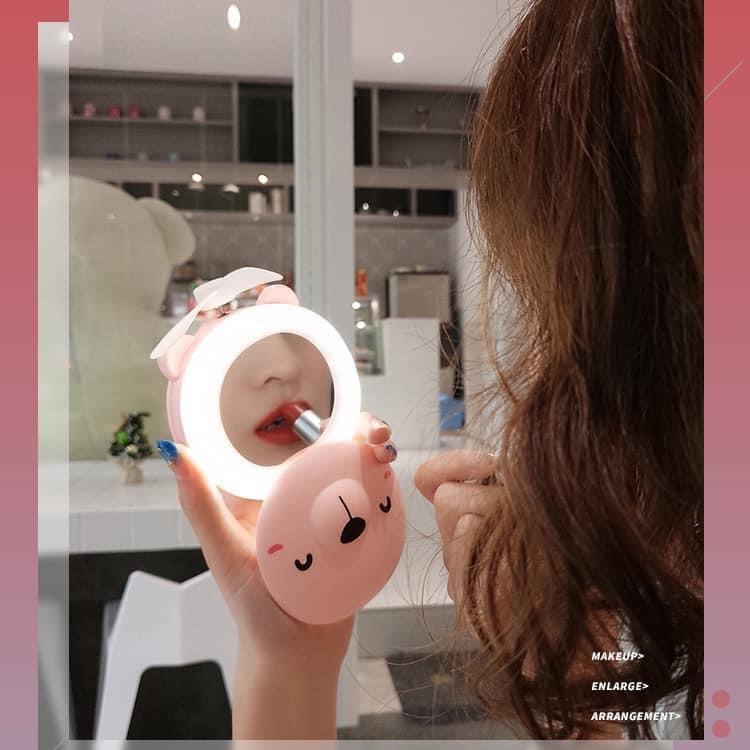 Quạt Mini Cầm Tay - Quạt Hình Heo 3 in 1