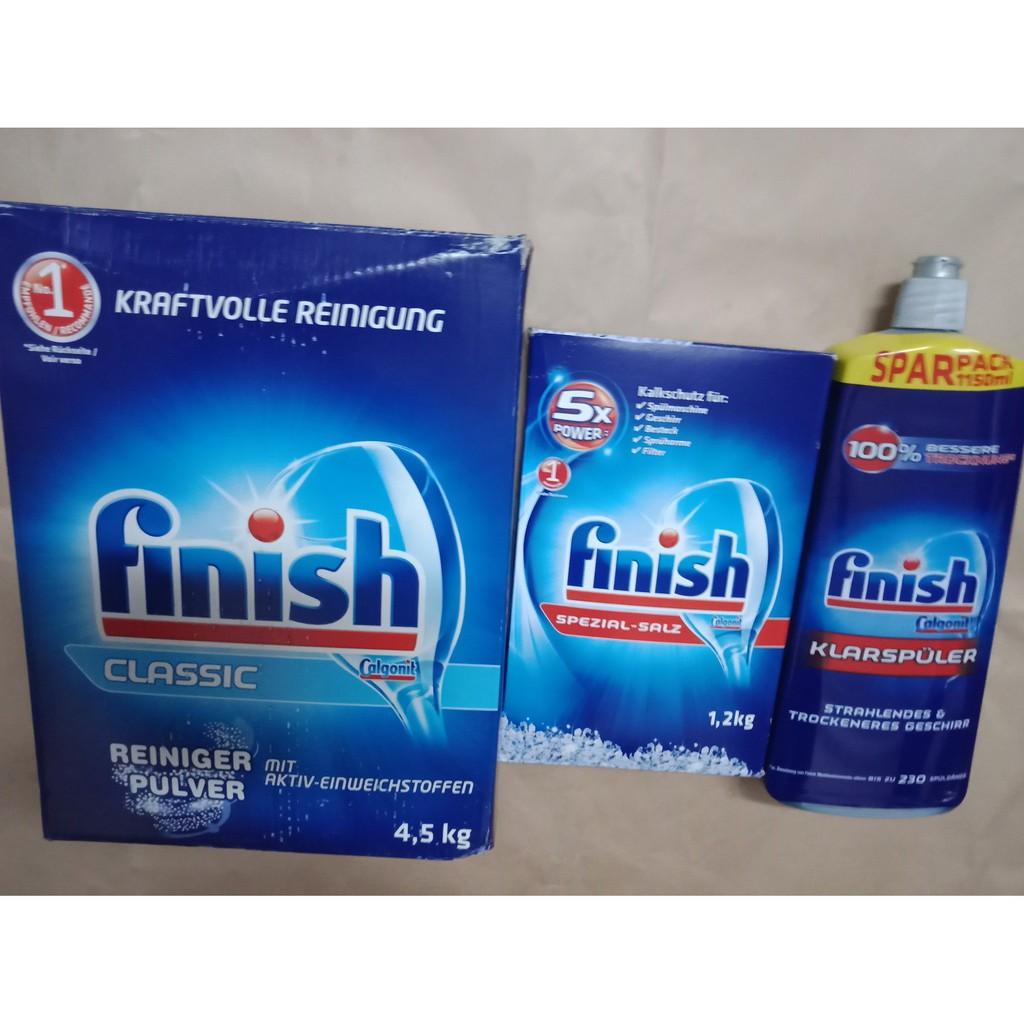 Combo bột bóng muối Finish cho máy rửa chén