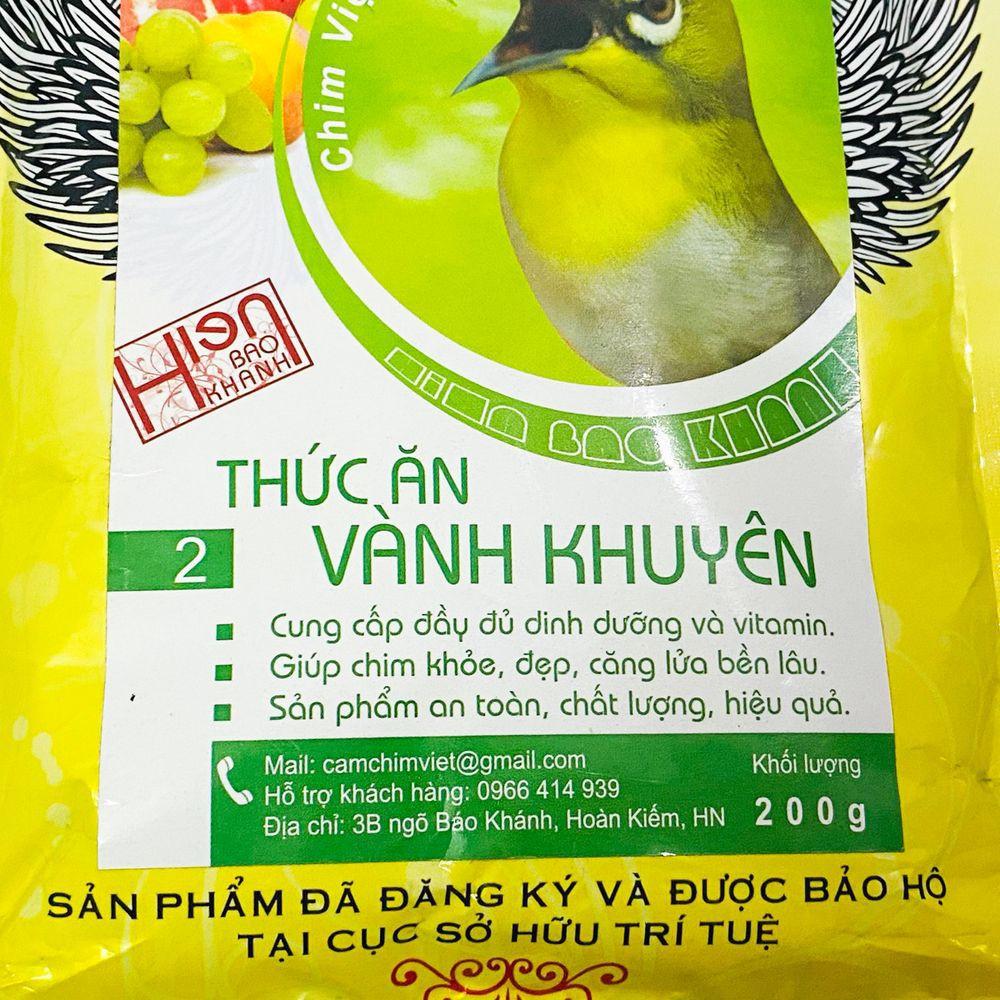 Cám chim khuyên Hiển Bảo Khánh số 2 cao cấp 200gram 