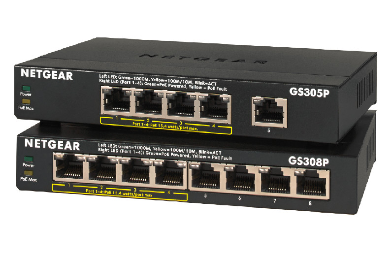 Bộ Chia Mạng 5 Cổng Switch Netgear GS305P 5 Port Gigabit Ethernet Unmanaged Switch with 4-Port PoE - Hàng Chính Hãng