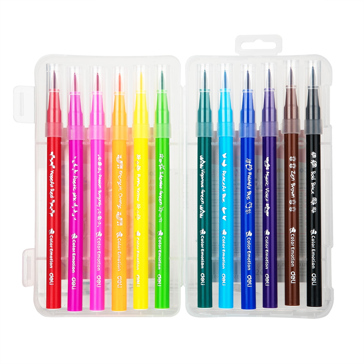 Bút màu nước Deli - 12 màu/24 màu - 1 hộp - EC10304/EC10324