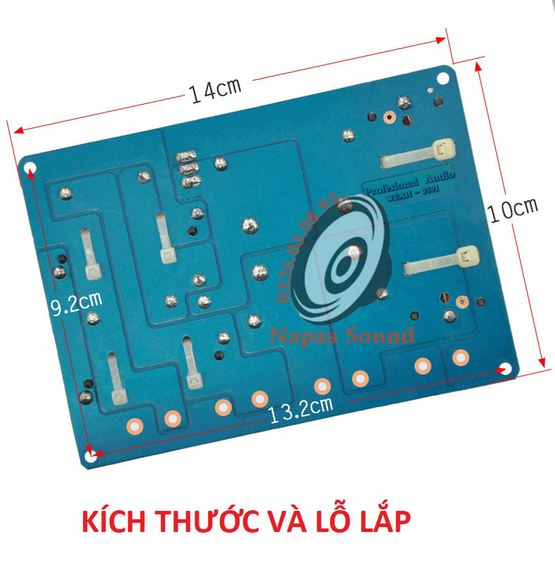 BỘ 2 CÁI MẠCH PHÂN TẦN 3 LOA WEAH3501 - LẮP 1 BASS 2 TRÉP HOẶC 4 TRÉP - PHÂN TẦN THÙNG LOA NẰM