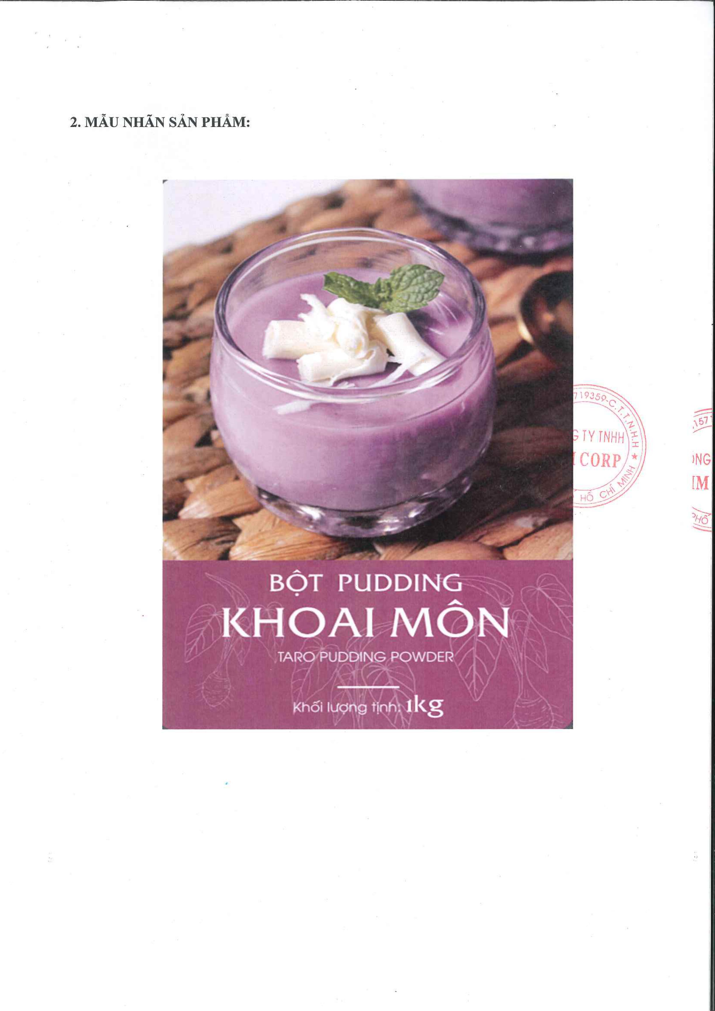 Pudding Khoai môn Déli