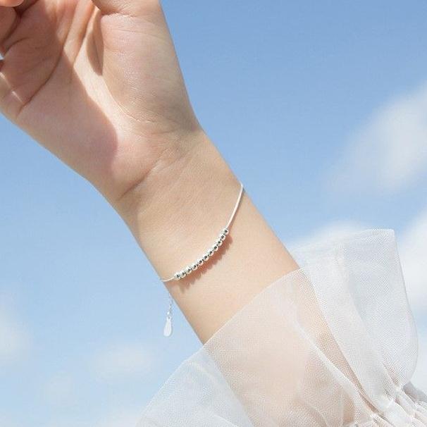 Lắc tay bi bạc 950 cao cấp YN JEWELRY