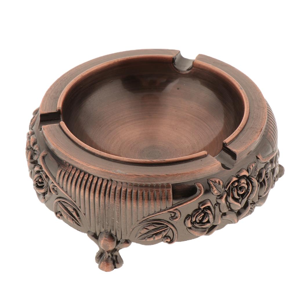 Retro Ashtray Multi Cigarettes Rest Outlet for Group of People Use-Bronze