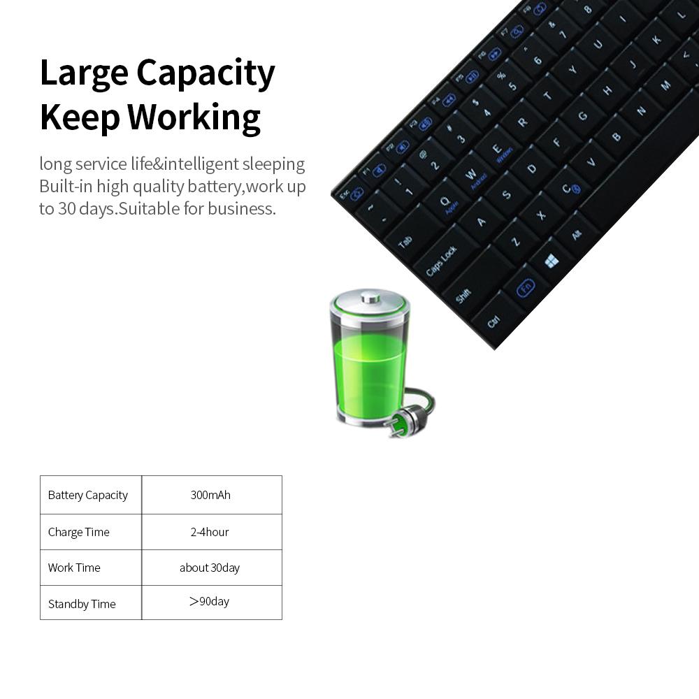 Bàn phím BT10 không dây với Touch Pad 2 trong 1 Bàn phím chức năng Mouse & Pad cho Android / IOS / Windows