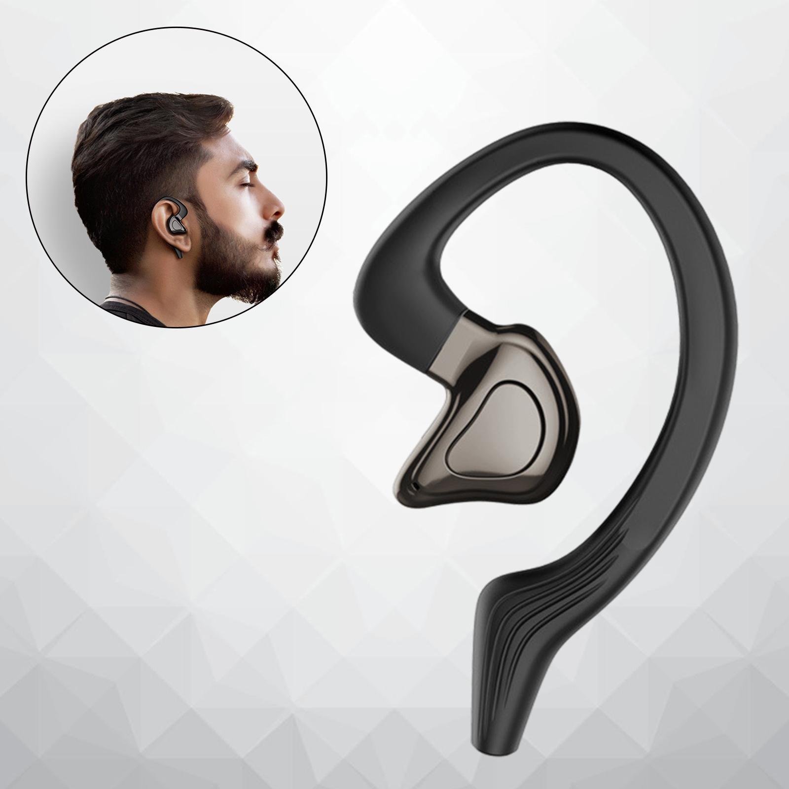 Wireless Bluetooth Headset with Mic Business Headphones Earphones Left Ear