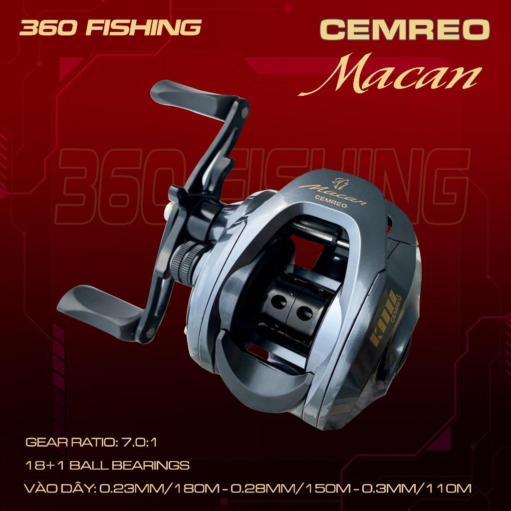 Máy Câu Ngang Cemreo Macan Máy Câu Lure Cao Cấp Tải Cá 8Kg AnhNamFishing