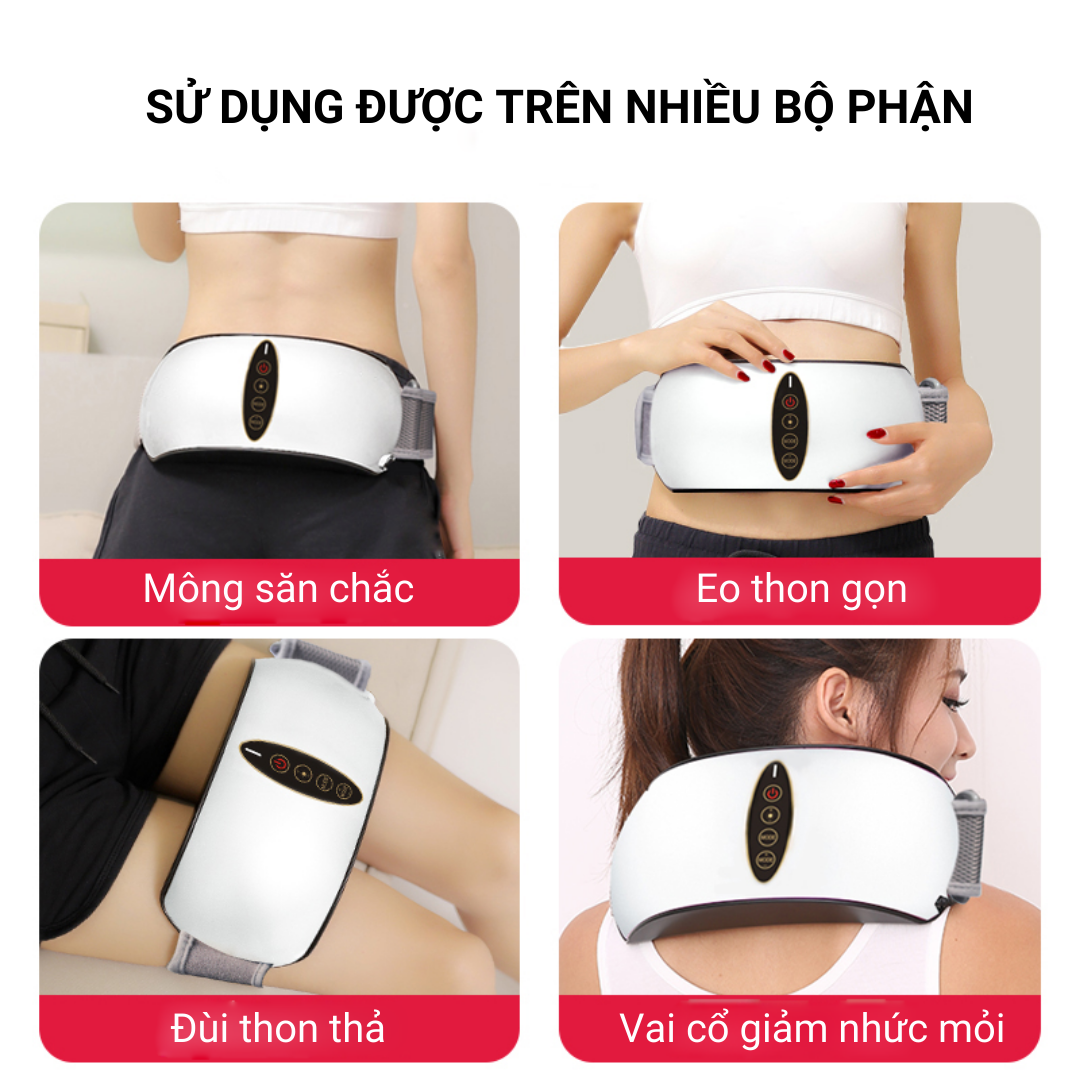 Máy Massage Bụng SP1810, Đai Massage Giảm Eo, Máy Rung Bụng Kết Hợp Làm Nóng Hiệu Quả