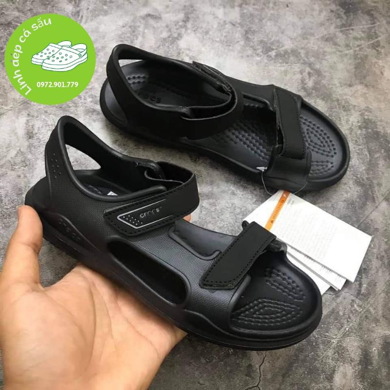 Sandal quai dán trẻ em cross Swifwater màu đen hàng xịn, full box