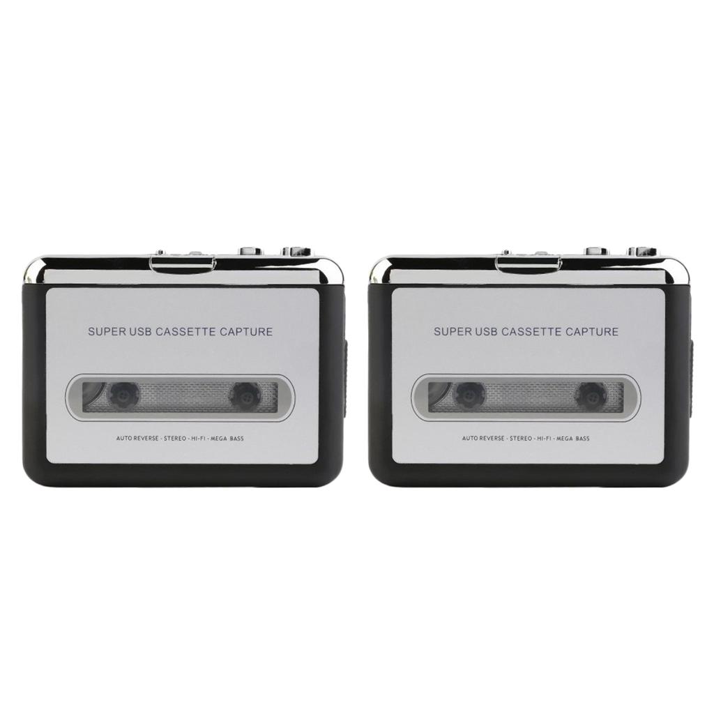 2x USB Cassette To MP3 Converter Portable Tape Recorder Player PC