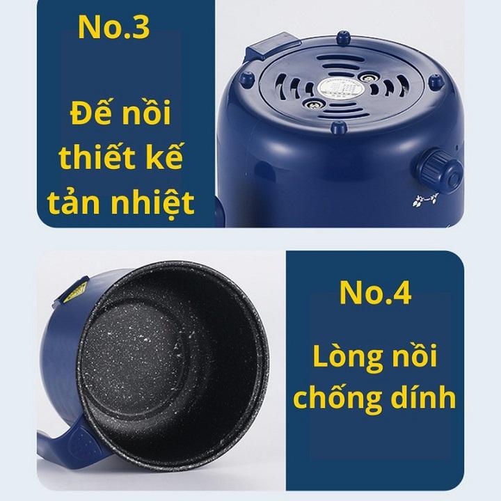 NỒI ĐIỆN 2 TẦNG ĐA NĂNG, NÚM XOAY 2 NẤC NHIỆT