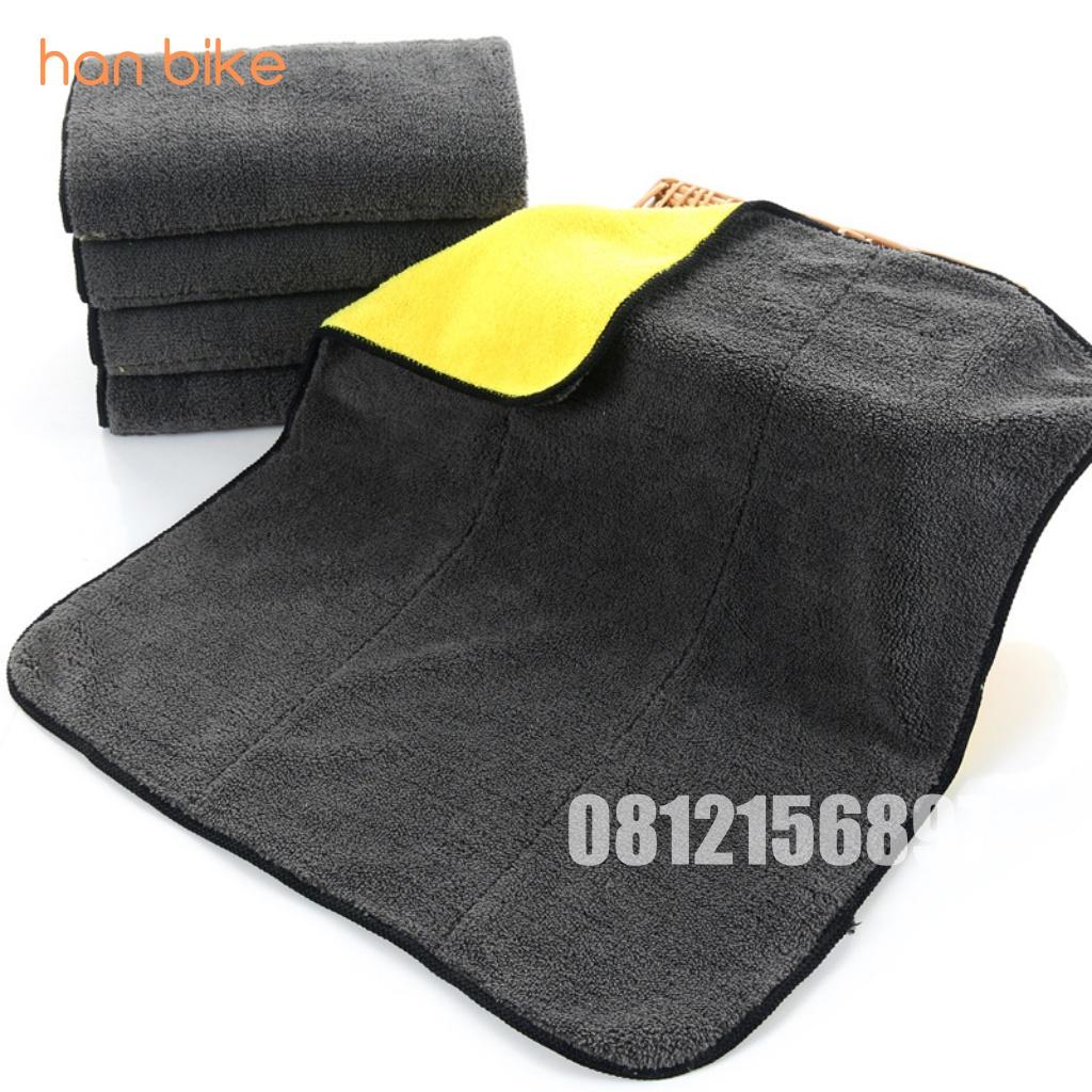 Khăn lau ô tô xe hơi 3M chất vải Microfiber màu vàng 2 lớp cao cấp siêu mịn siêu sạch siêu thấm hút