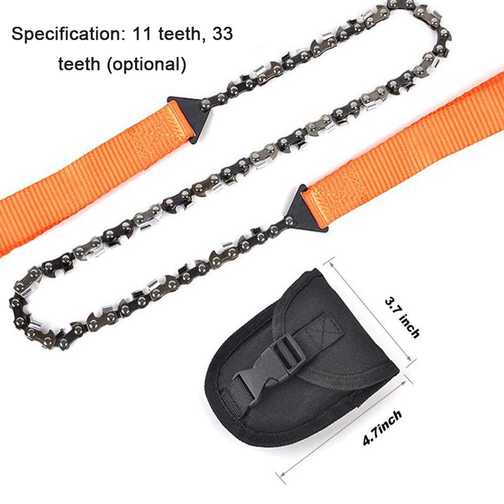 Outdoor Camping Tools Garden Tools 24-inch Portable Outdoor Survival Hand Zipper Saw Wire Saw Handheld Chains Saw Wood