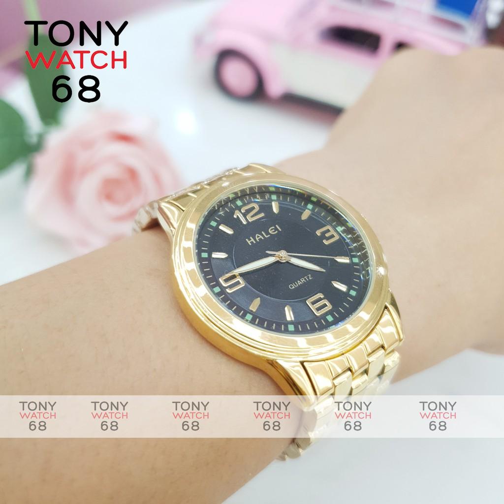 Đồng hồ nữ Halei dây da số dạ quang chống nước chống xước chính hãng Tony Watch 68