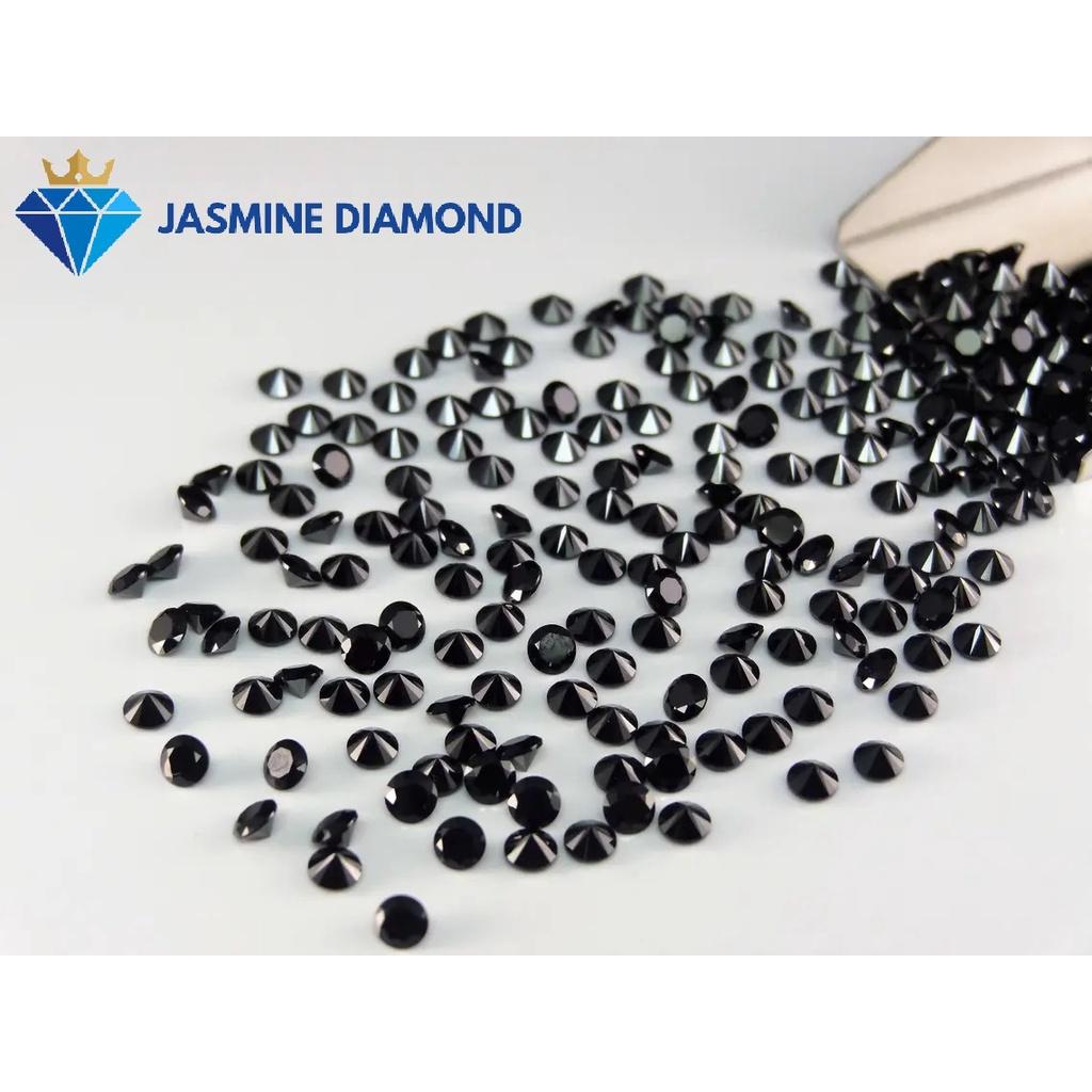 Kim cương nhân tạo Mỹ Moissanite tấm màu đen