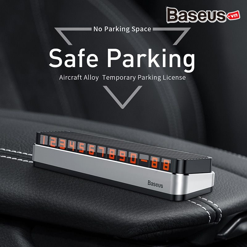 Bảng số dạ quang Baseus Moonlight Box Series Temporary Parking Number Plate dùng cho xe hơi - hàng chính hãng