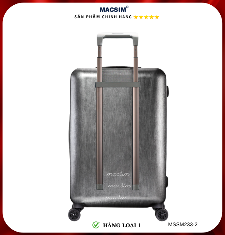 Vali cao cấp Macsim Smooire MSSM233 cỡ 21 inch màu đen - Hàng loại 1