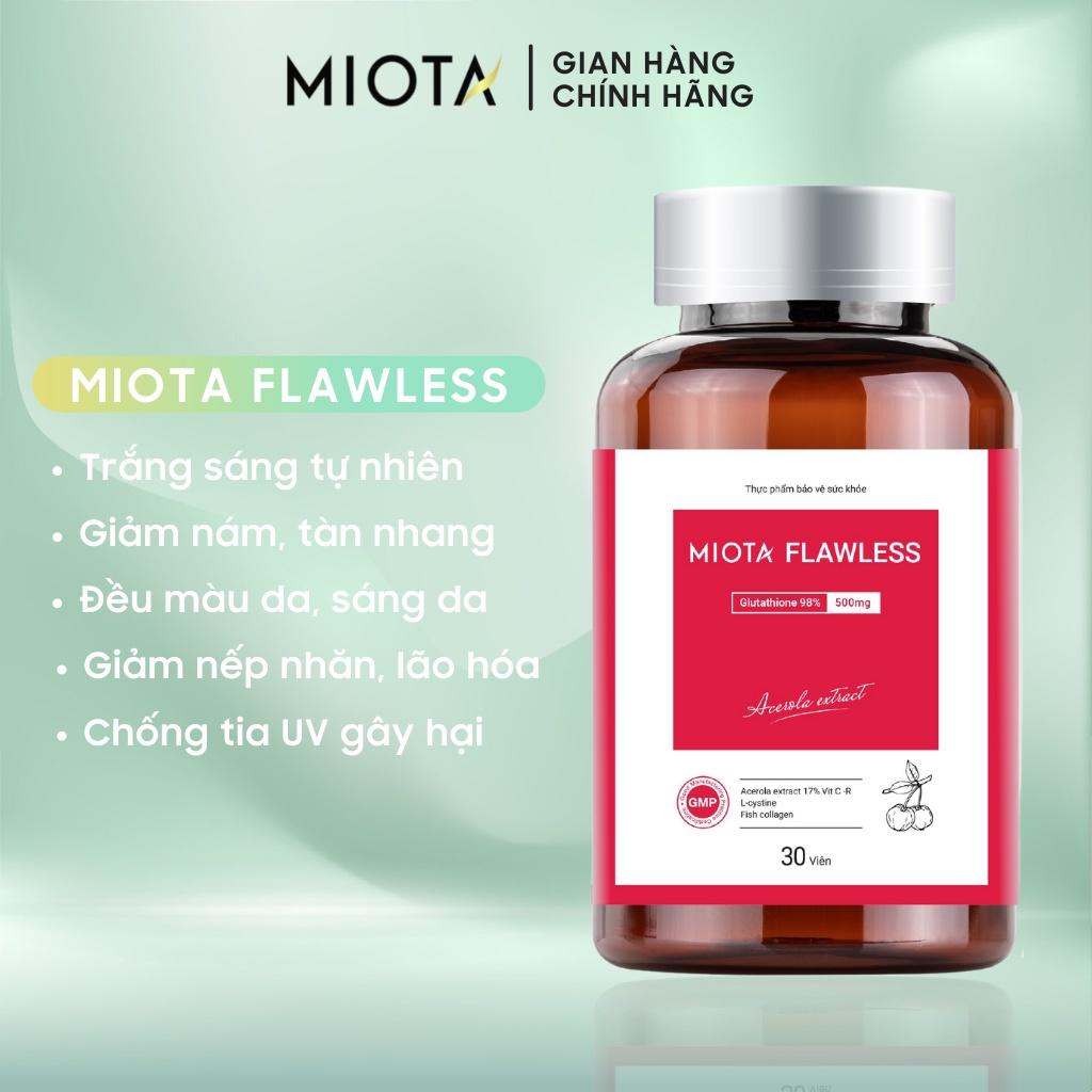 Viên uống trắng da glutathione Miota Flawless 30 viên