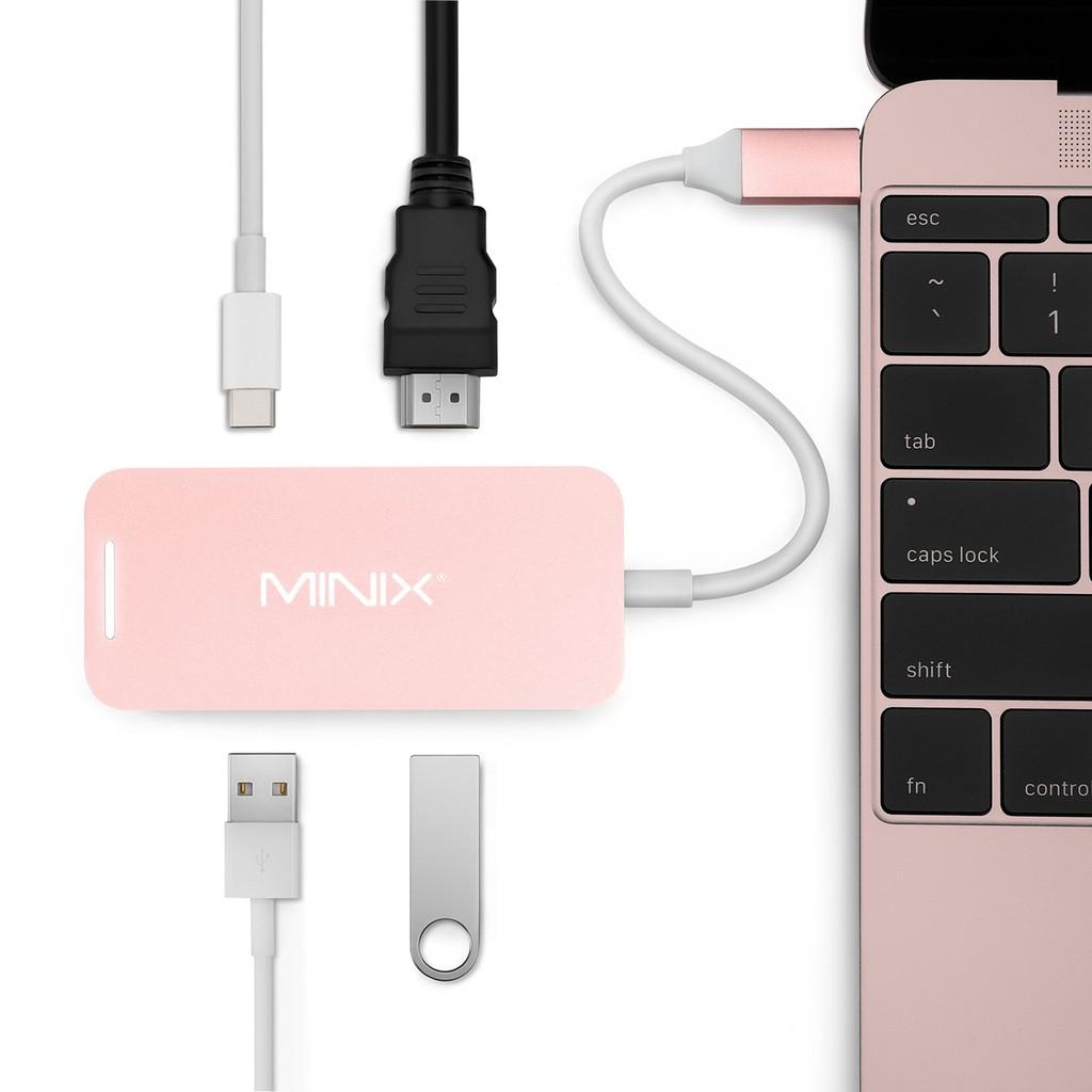 Bộ chuyển đổi MINIX NEO C Adapter USB-C to HDMI/Ethernet/USB 3.0x3/USB-C/Card Reader