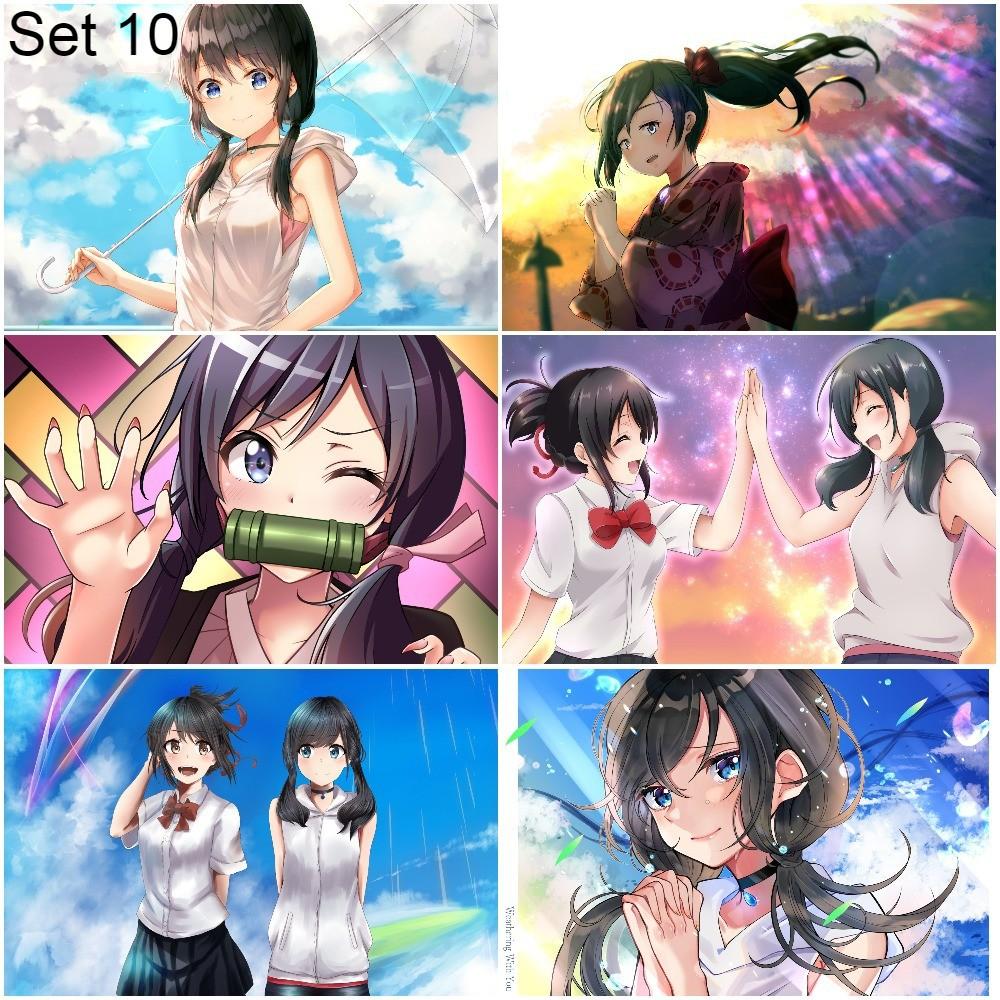 Bộ 6 Poster anime Tenki no Ko - Đứa con của thời tiết - A3,A4,A5