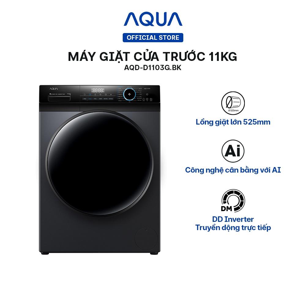 Máy giặt cửa trước Aqua 10kg AQD-D1003G.BK - Hàng chính hãng - Chỉ giao HCM, Hà Nội, Đà Nẵng, Hải Phòng, Bình Dương, Đồng Nai, Cần Thơ