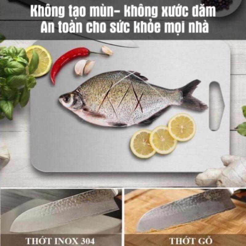 Thớt Kháng Khuẩn Inox 304 Cao Cấp Cường Lực Chống Ẩm Mốc An Toàn Cho Sức Khoẻ
