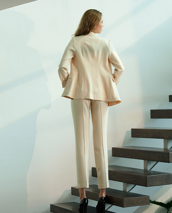 Quần Tây Ống Đứng An PAN061 Kem Thời trang Hity