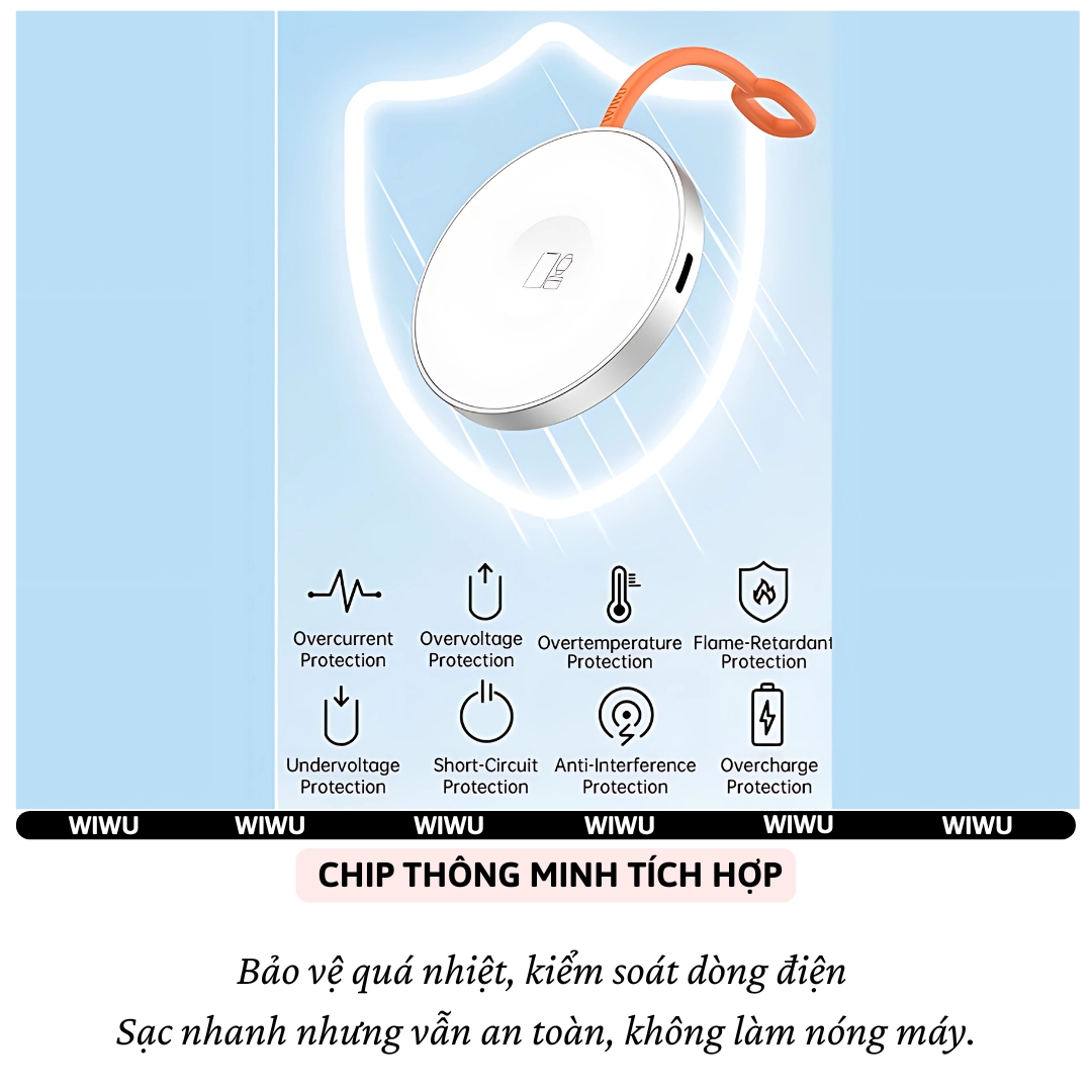 Đế Sạc không dây từ tính nam châm N52 sạc nhanh 15W hiệu WIWU Wi-W037 3in1 magnetic cho điện thoại cho iPhone tai nghe cho Airpods / cho Apple Watch cổng USB-C/L - Chip AI an toàn sạc, sạc cho iPhone 16 15 14 13 12 Pro Max Plus - Hàng nhập khẩu