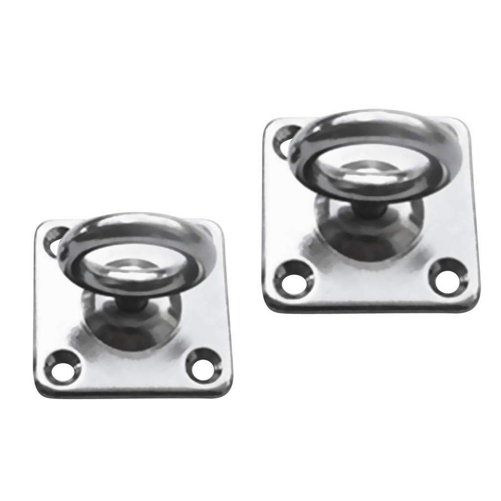 316 Stainless Steel Swivel Square Pad Eye Plate Boat Rigging Hardware 6mm