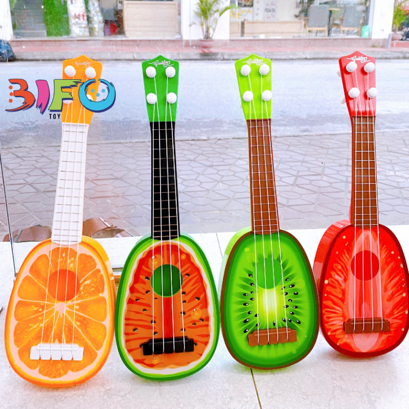 Đồ chơi đàn guitar mini giúp bé phát triển tài năng âm nhạc (hình cam)