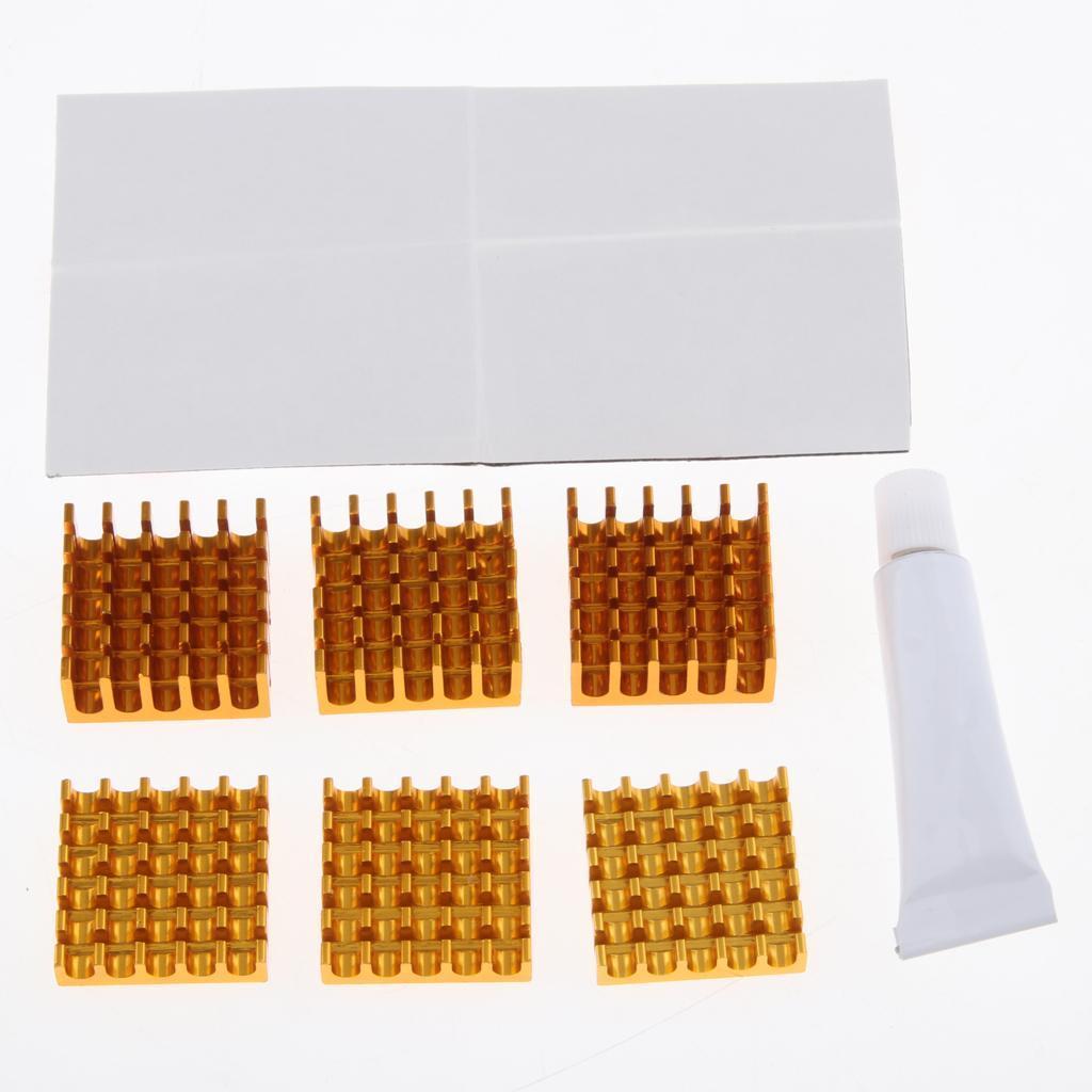 20pcs Small Heatsink Kit Cooler Heat Sink Set for Cooling CPU GPU VGA RAM