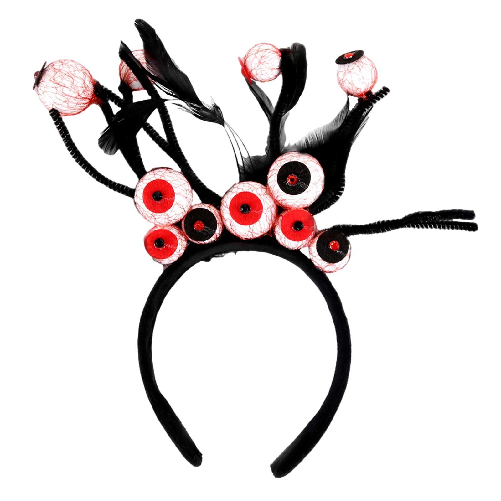 Halloween Headband, Hair Hoop, Headdress, Dress up Costume Headpiece, Spooky Eyeball Headband Hairband for Carnival Masquerade Role Play