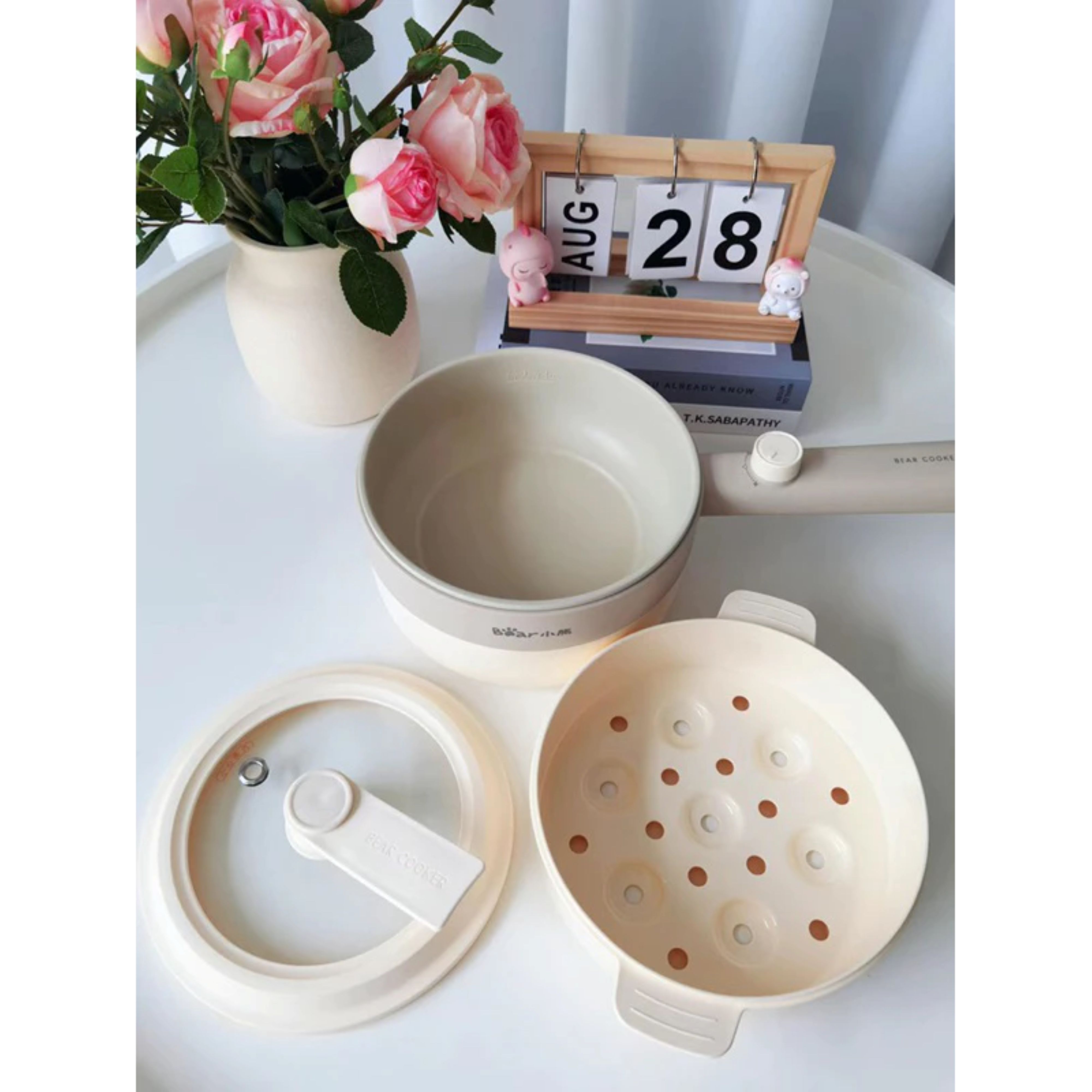 Nồi Điện Đa Năng 1.6L BEAR DRG-F16Q2 (MC-4H16F) | 800W  Màu Trắng - Hàng Chính Hãng