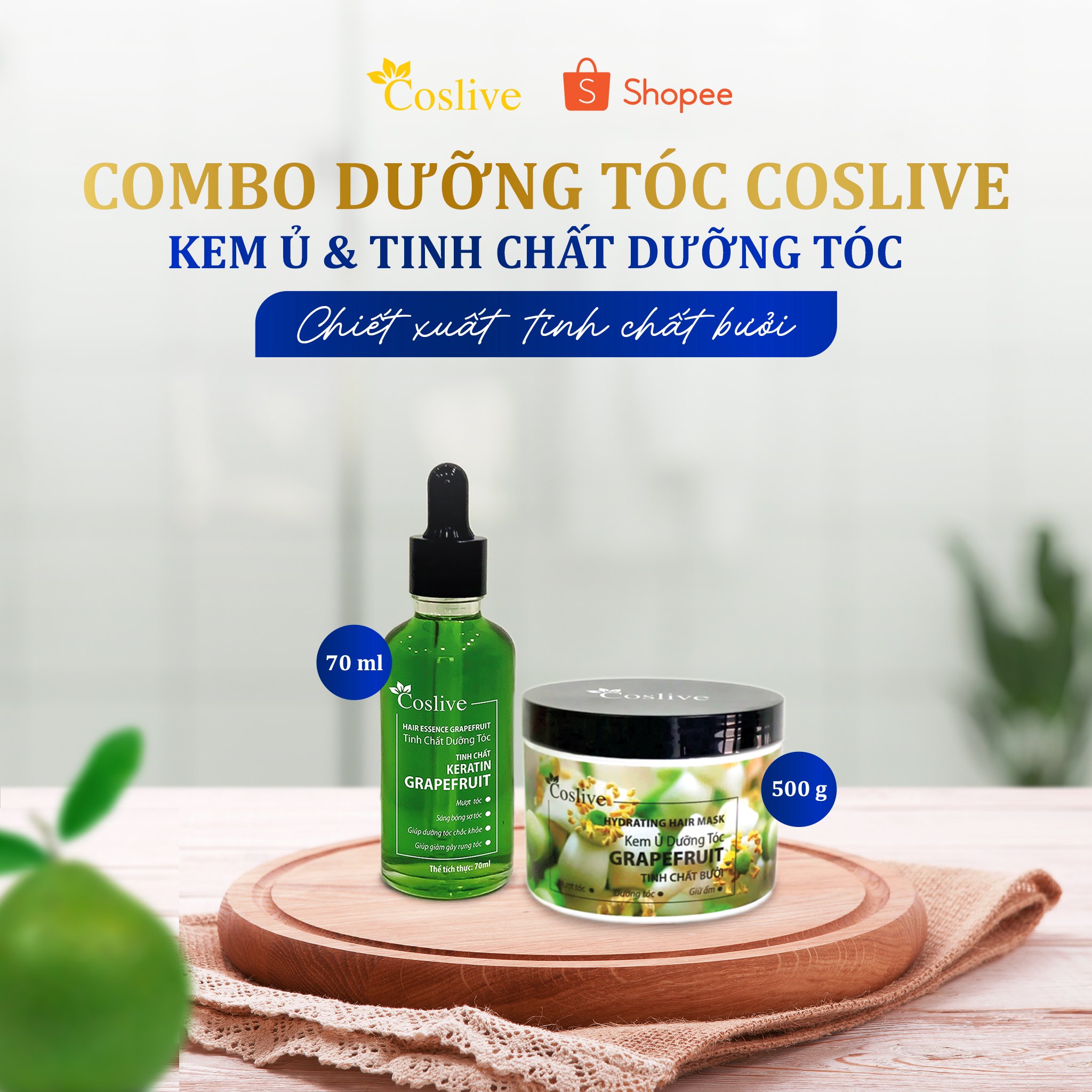 COMBO DƯỠNG TÓC CHẮC KHỎE COSLIVE