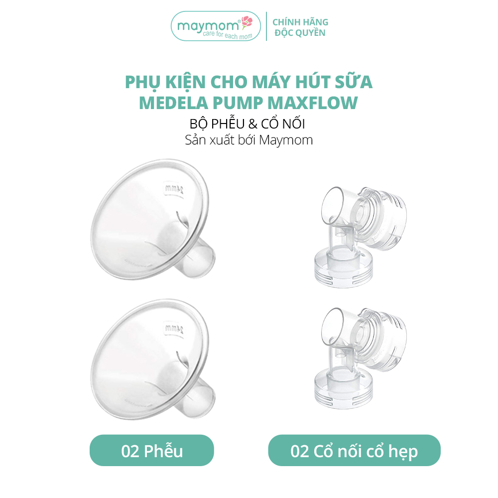 Bộ Phụ Kiện Máy Hút Sữa Medela Maxflow Thương Hiệu Maymom, Phễu Size Từ 10-32mm