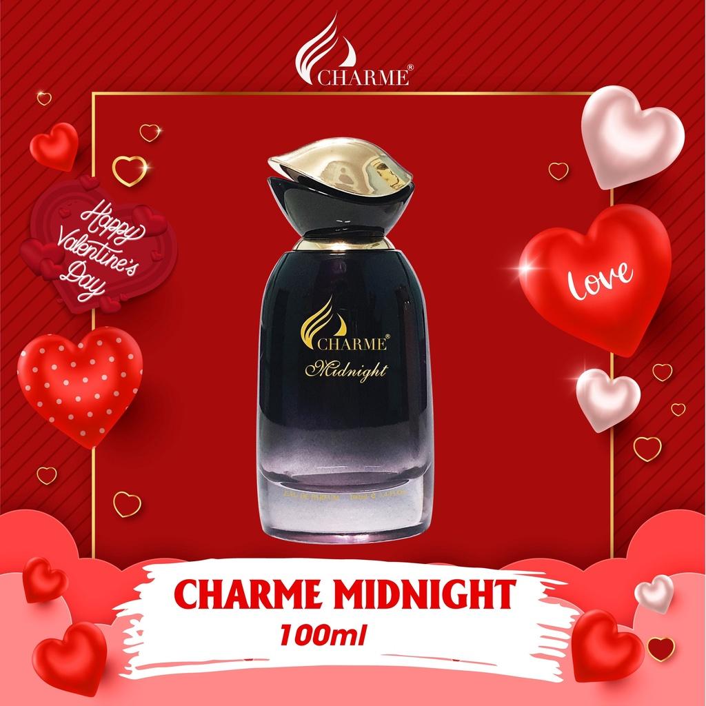 Nước Hoa Cao Cấp CHARME MIDNIGHT Hương Thơm Cổ Điển Gợi Cảm Từ Hoa Hồng Giúp Nữ Giới Tự Tin Cuốn Hút 100ml